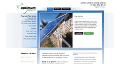 Desktop Screenshot of optimumsolar.com