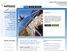 Tablet Screenshot of optimumsolar.com